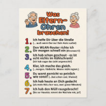 Carte postale « Ce dont les oreilles des parents o