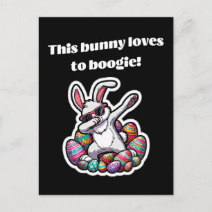 Carte Postale Ce lapin adore faire du bogie !