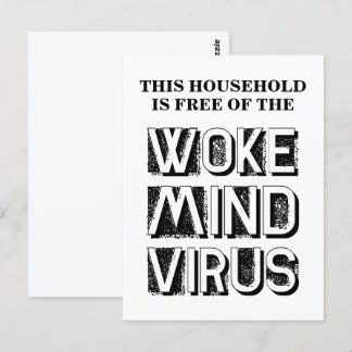 Carte Postale Ce ménage est libre de Woke Mind Virus personnalis