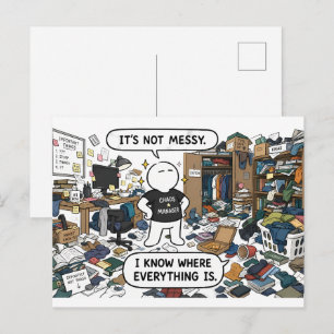 Carte Postale Ce N'est Pas En Désordre, Je Sais Où Tout Se Trouv
