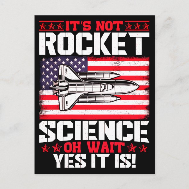 Carte Postale Ce n'est pas la science des fusées oh attends la f (Devant)