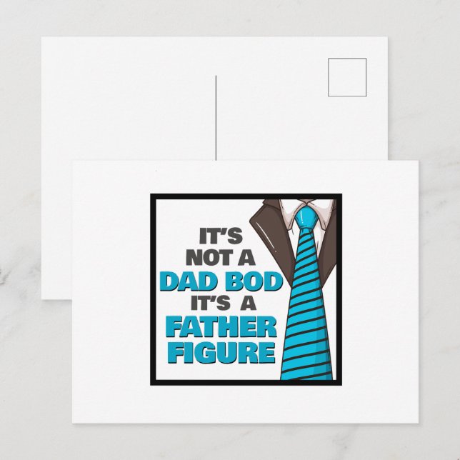 Carte Postale Ce n'est pas un papa Bod C'est un père Figure (Devant / Derrière)