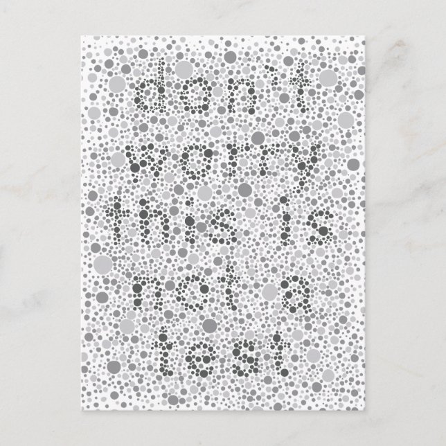 Carte Postale Ce n'est pas un test (Devant)