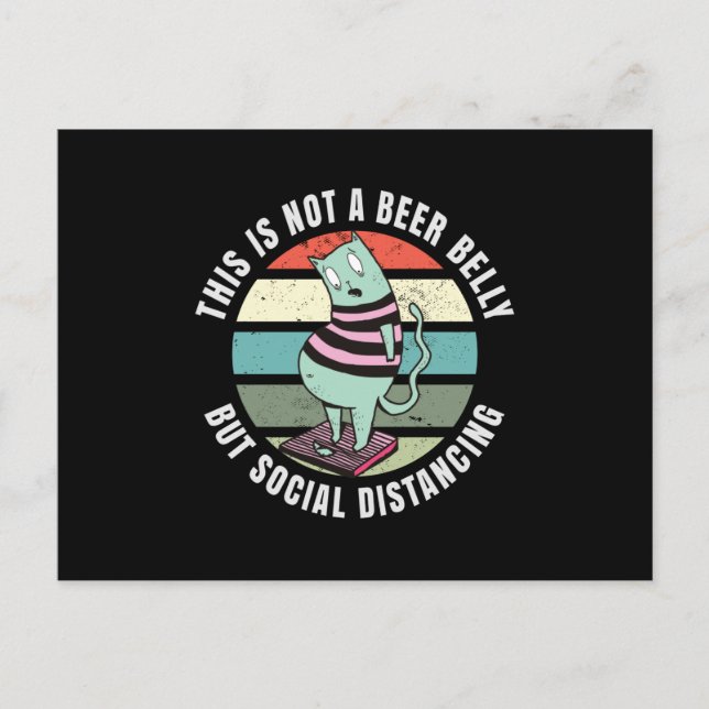 Carte Postale Ce n'est pas un ventre de bière, mais une distance (Devant)