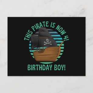 Carte Postale Ce pirate est maintenant un garçon d'anniversaire 