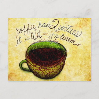 Carte Postale Ce que mon #Café me dit - Café deux vertus