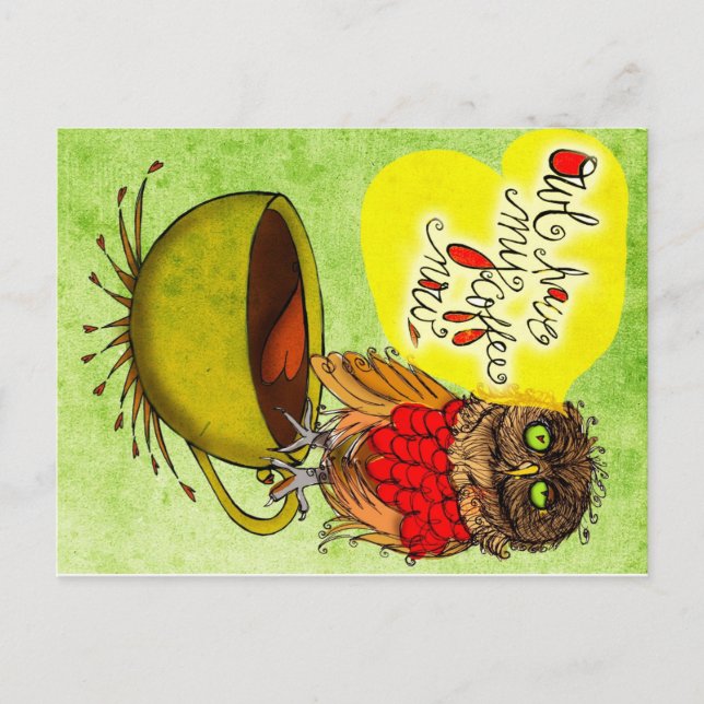 Carte Postale Ce que mon #Café me dit - OWLHAVEMYCOFFEENOW (Devant)