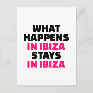 Carte Postale Ce qui se passe à Ibiza séjourne à Ibiza