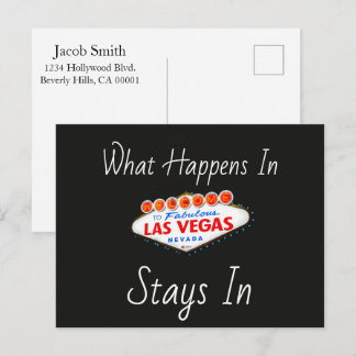 Carte Postale Ce qui se passe à Vegas reste à Las Vegas Nuit