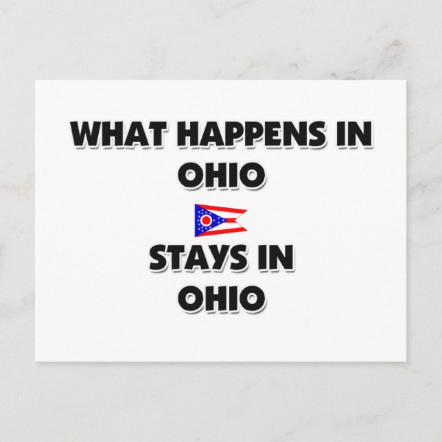 Carte Postale Ce Qui Se Passe Dans OHIO Reste Là (Devant)