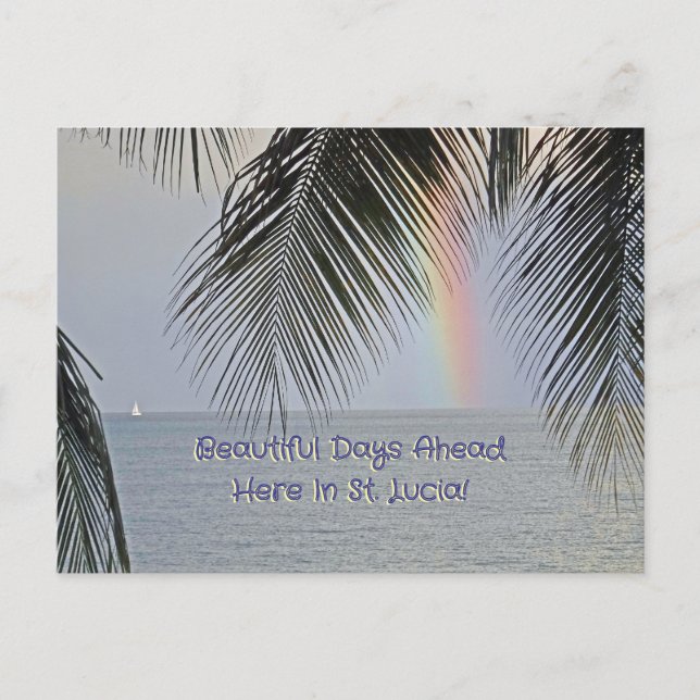 CARTE POSTALE "CE SERA UNE JOURNÉE MERVEILLEUSE À ST. LUCIA" (Devant)