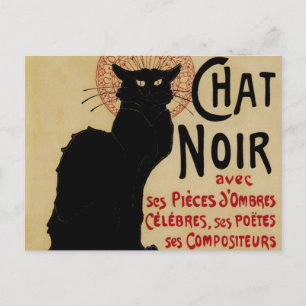 Carte Postale Ce Soir Conversation Noir Chat noir, Art Nouveau V