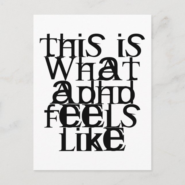 Carte Postale Ceci est ADHD (Devant)