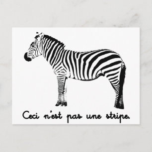 Carte Postale Ceci n'est pas une Stripe