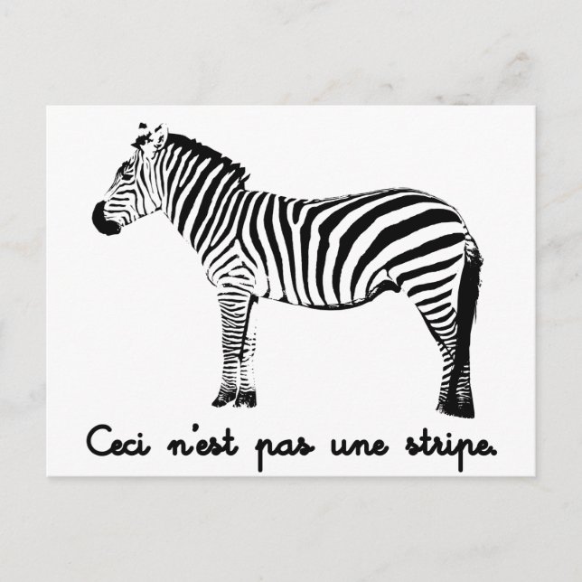 Carte Postale Ceci n'est pas une Stripe (Devant)