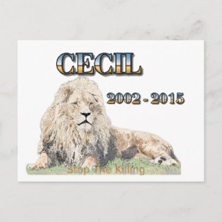 Carte Postale Cecil Le Lion