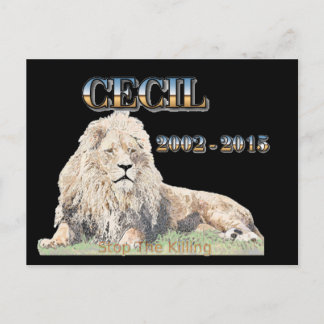 Carte Postale Cecil Le Lion