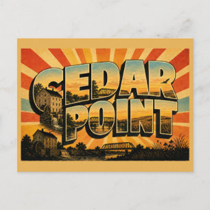 Carte Postale Cedar Point Kansas Carrière de calcaire Mill Prair