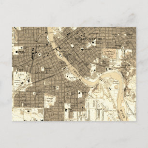 Carte Postale Cedar Rapids Iowa Rétro Vintage