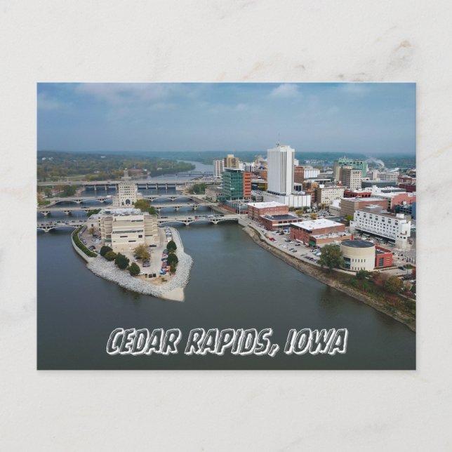 Carte postale Cedar Rapids Iowa River (Devant)