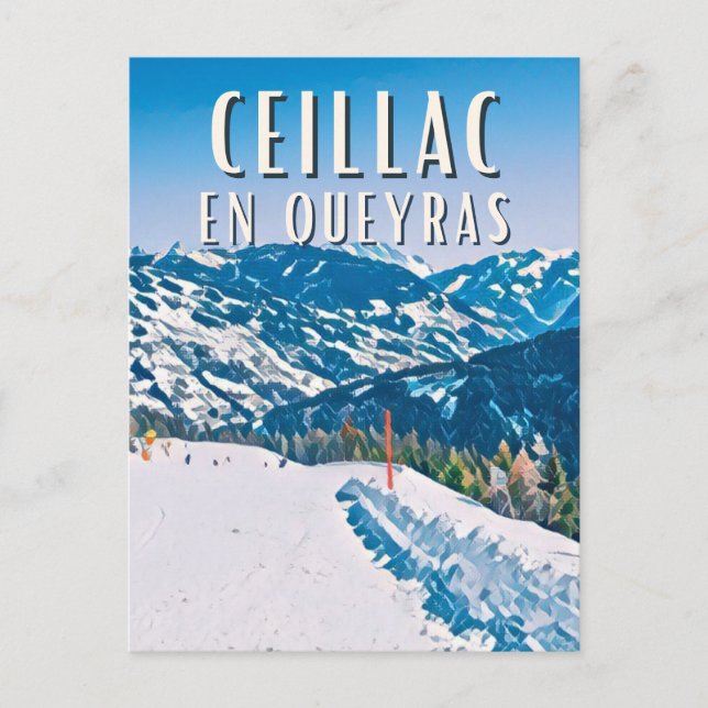 Carte Postale Ceillac en Queyras Station de ski (Devant)