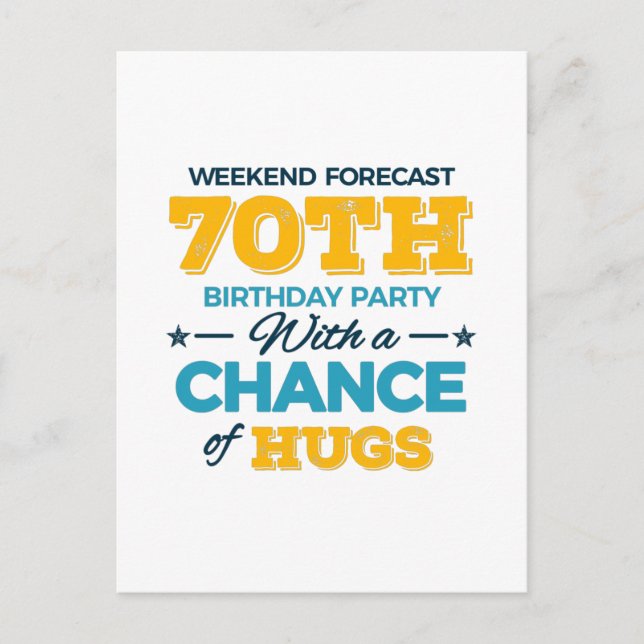 Carte Postale célébrant le 70e anniversaire (Devant)