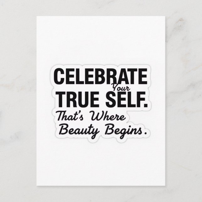 Carte Postale Celebrate True Self Sticker (Devant)