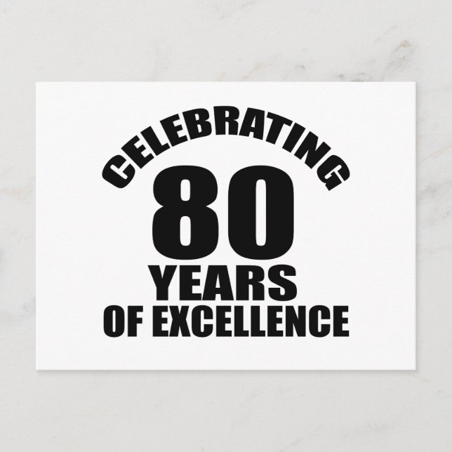 Carte Postale Célébration de 80 ans d'anniversaire (Devant)