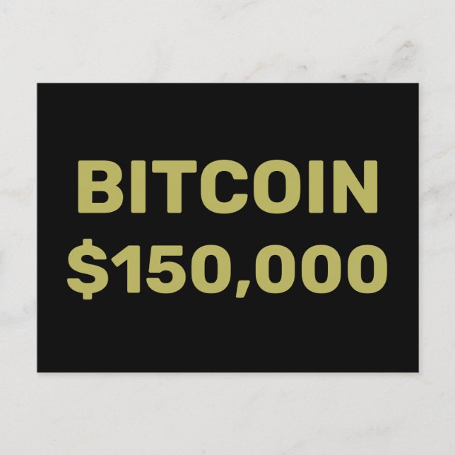 Carte Postale Célébration de Bitcoin à 150000 (Devant)