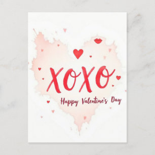Carte Postale célébration de la Saint-Valentin de l'amour