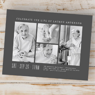 Carte Postale Célébration de la vie moderne simple 4 collage de 