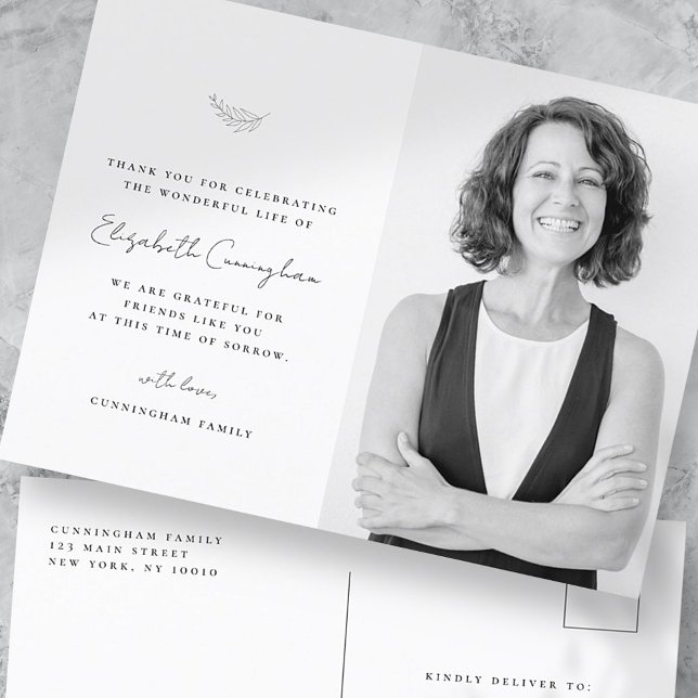 Carte Postale Célébration de la vie Simple et moderne Photo mini (Créateur téléchargé)