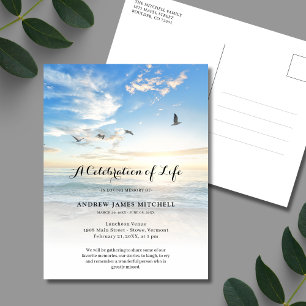 Carte Postale Célébration de la vie sur la plage Mémorial