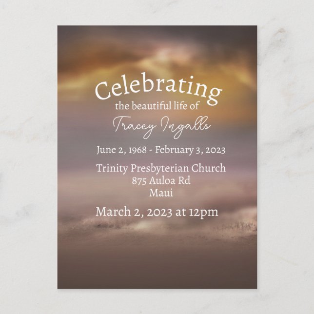 Carte Postale Célébration de la vie sur la plage rose foncé (Devant)