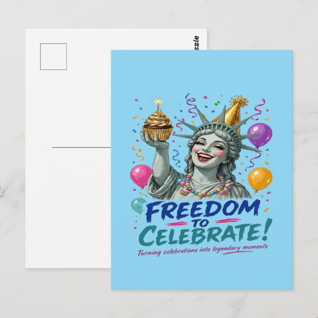 Carte Postale Célébration de l'anniversaire de la Statue de la L (Devant / Derrière)