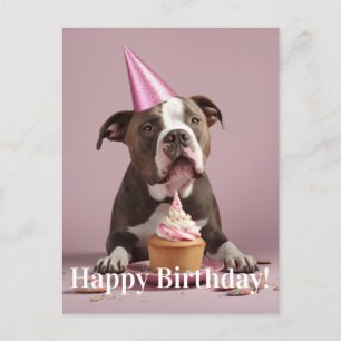Carte Postale Célébration de l'anniversaire des Pit Bulls