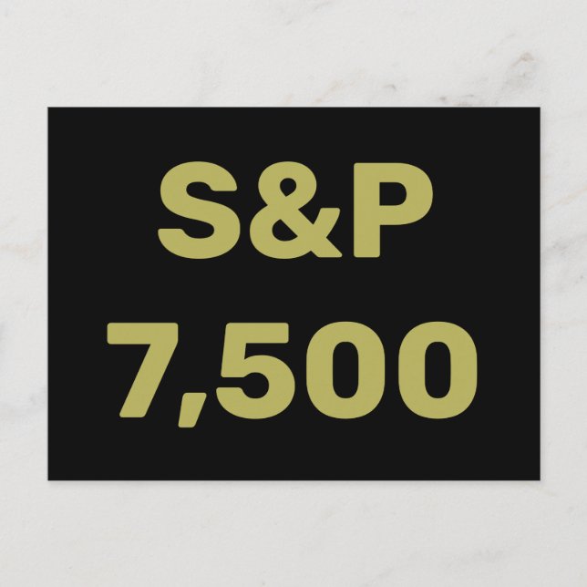 Carte Postale Célébration de l'indice boursier S&P 7 500 (Devant)