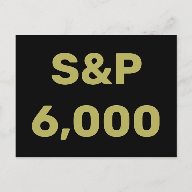 Carte Postale Célébration de l'indice de Stock de niveau S&P 6 0 (Devant)