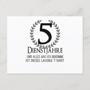 Carte Postale Célébration d'entreprise 5 ans d'anniversaire Empl