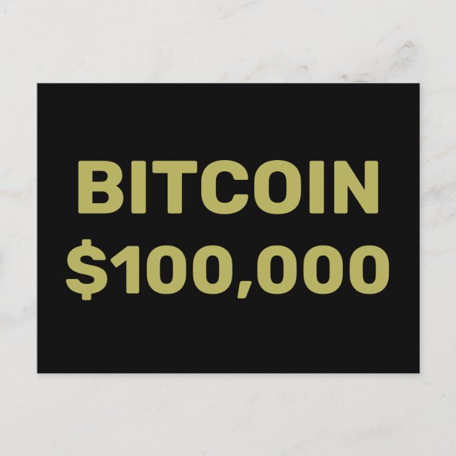 Carte Postale Célébration des 100 000 Bitcoins (Devant)