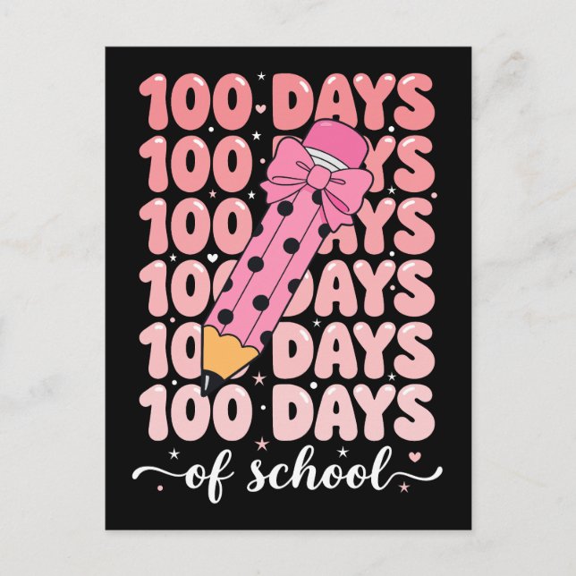 Carte Postale Célébration des 100 jours d'école (Devant)