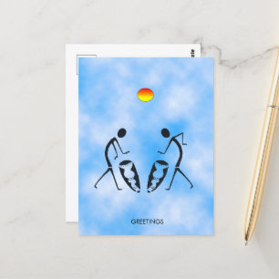 Carte Postale Célébration des danseuses de silhouette d'art afri