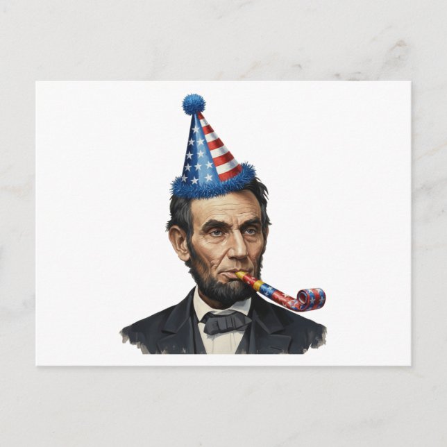 Carte Postale Célébration drôle de fête d'Abraham Lincoln  (Devant)