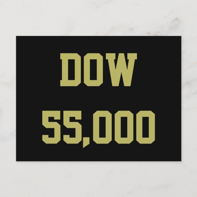 Carte Postale Célébration du Dow 55 000 du marché boursier (Devant)