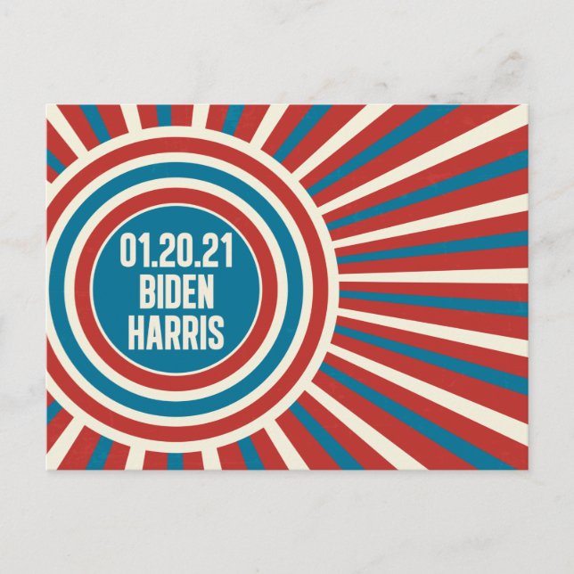 Carte Postale Célébration du Jour de l'Inauguration de Biden Har (Devant)