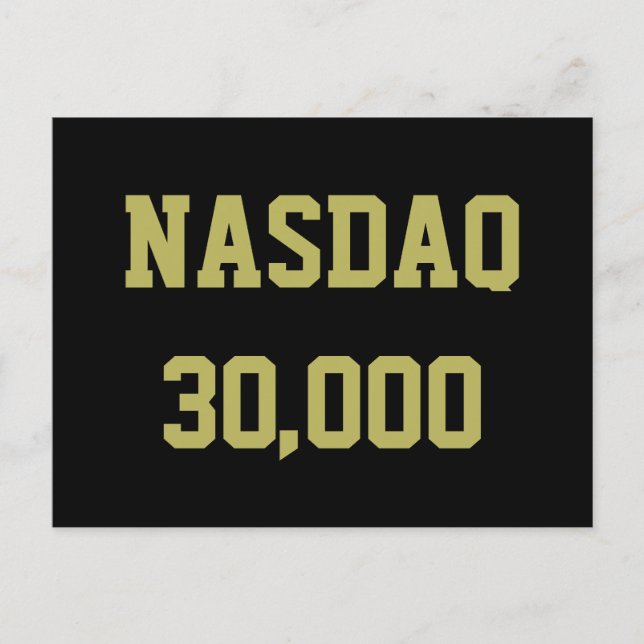 Carte Postale Célébration du NASDAQ à 30 000 points en Bourse (Devant)