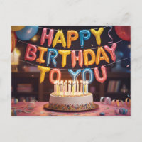 Célébration festive "Joyeux Anniversaire" avec gât