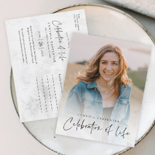 Carte Postale Célébration moderne de la vie Mémorial Funérailles