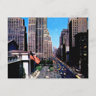 Carte Postale Célèbre Cinquième Avenue, New York City Vintage