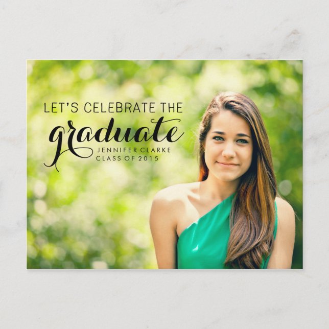 CARTE POSTALE CÉLÉBRER | 2015 GRADUATION PARTY INVITATION (Devant)